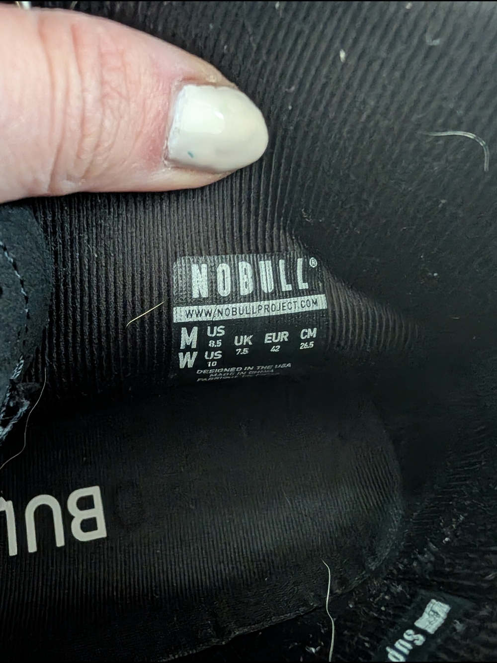 NOBULL Black High-Top Training Shoes with Gum Sole - Picture 6 of 7